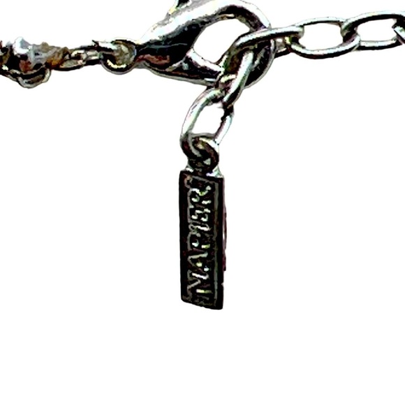 Vintage Napier Beaded Necklace & Bracelet Set With Purple & Silver Accents - Picture 5 of 12